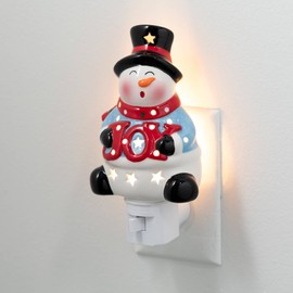 Sullivans Whimsy Joy Snowman Nightlight, Christmas Plugin Nightlights, Holiday Night Light Christmas Decorations for Hallway, Bedroom and Bathroom