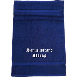 ShirtShop-Saar Sonnenstrand Ultras; Städte Badetuch, dunkelblau