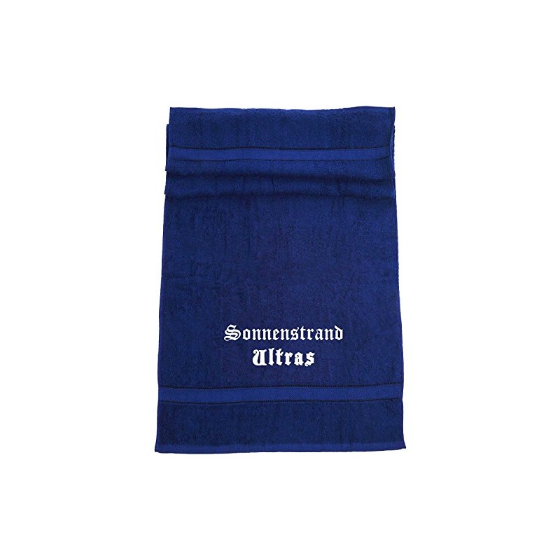 ShirtShop-Saar Sonnenstrand Ultras; Städte Badetuch, dunkelblau