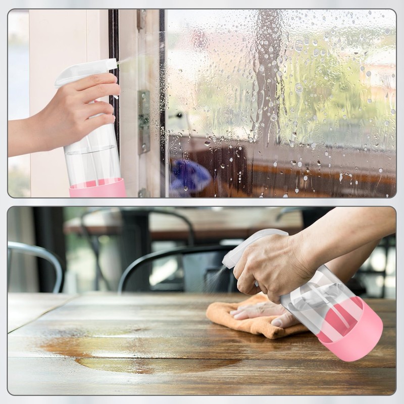 Rionisor Glass Spray Bottles with Silicone Sleeve Protection, Empty 16