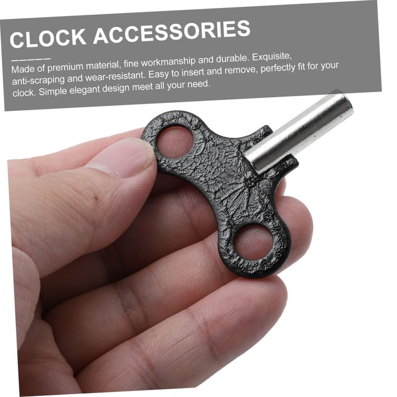 SHINEOFI 4pcs Clock Iron Keys for Clock Repair Durable Winding