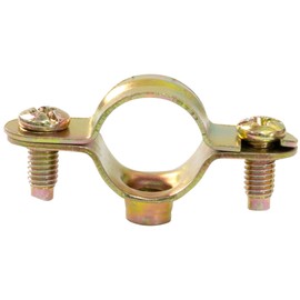 AERZETIX - C60426 - Set of 10 clamps supports easy attachment Ø16mm - Fixing pipe wall copper clamp sanitary screw tab - sanitary heating - made of steel