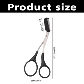 Augenbrauen Schere mit Kamm Augenbrauenschere Eyebrow Trimmer Damen Augenbrauenkamm Zubehör Eyebrow Trimmer Scissors Augenbrauenrasierer Brauenschere für Professionelle Make-Up (1 Pcs Schwarz)