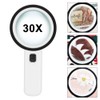Lupa con Luz LED para Leer, Lupa de Mano 30X