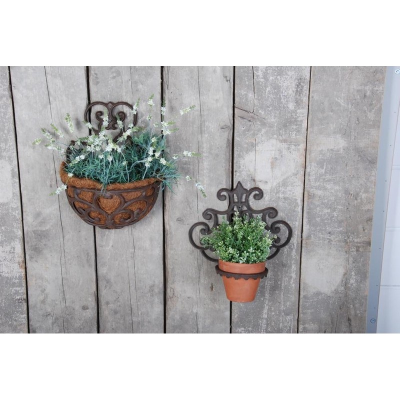 Esschert Design USA BPH51 Half Round Cast Iron Wall Planter