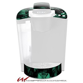 WraptorSkinz Decal Style Vinyl Skin compatible with Keurig K40 Elite Coffee Makers Skulls Confetti Seafoam Green (COFFEE MAKER NOT INCLUDED)