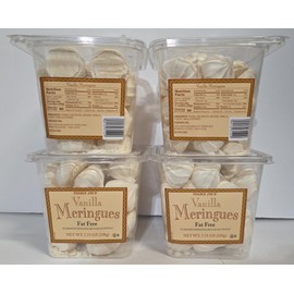 Trader Joe Vanilla Meringues Gluten & Fat Free 7.75oz 220g (Four Tubs)