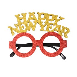 Dzrige Happy New Year Glasses New Year Sunglasses Funny New Year Eve Eyeglasses Frame for New Year Party Favors Holiday Celebration Gifts Photo Booth Props Supplies