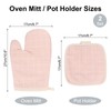 sourcing map 4 Pcs Oven Mitts and Pot Holders, 10.6