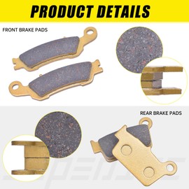 Brake Pads Kit Ceramic Fit for YZ 250F YZ250F YZ 450F YZ450F 4T 2008-2015 YZ 250F YZ 450F 2016-2019 YZ125 YZ250 2T 2008-2016 WR250F WR 250F 4T 2017-2021 YZ 125 YZ 250 YZ125 YZ250 2T 2021-2022