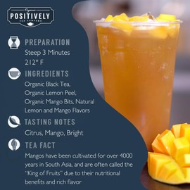 Organic Positively Tea Company, Mango Tango Black Tea, Loose Leaf, 4 Ounce