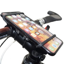 BiKase Superband X: Versatile Bike Handlebar Mount - Universal Cell Phone & Accessory Holder for Cycling, ATV, Stroller