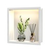 Bernkot Stainless Steel Led Shower Niche 12" X 12" White