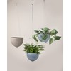 Scheurich Hanging Pot Ceramic Hanging Basket Dark Stone 18cm Diameter