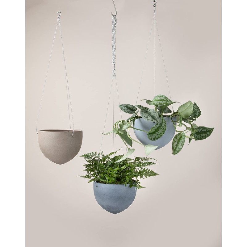 Scheurich Hanging Pot Ceramic Hanging Basket Dark Stone 18cm Diameter