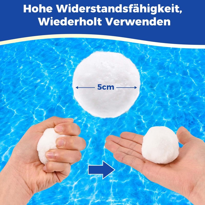 Ufoepv Filter Balls Pool for Sand Filter System, 800 g