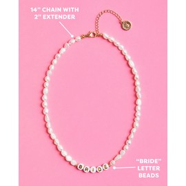 xo, Fetti Bride Beaded Necklace Bachelorette Party Decorations, Bride To Be Gift, Bridal Shower, Wedding