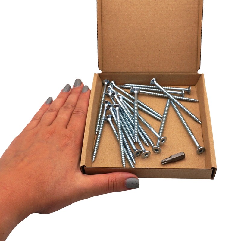 SKIR'CO Pack of 20 Galvanised Steel Wood Screws 5.0 x