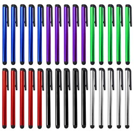 Premium 30 Pack Stylus Compatible with Lenovo Yoga Smart Tab Short Slim Touch Medium Tip Pen for All Capacitive Touch Medium Tip Screens! (Multi 6 Color)