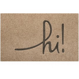 Lzuso Hi Welcome Door Mat Durable Front Door Mat for Home Entrance Kitchen and Garden Entryway Indoor Outdoor Welcome Mat Non Slip Rubber Backing Mats Easy to Clean 18 x 28 Inches