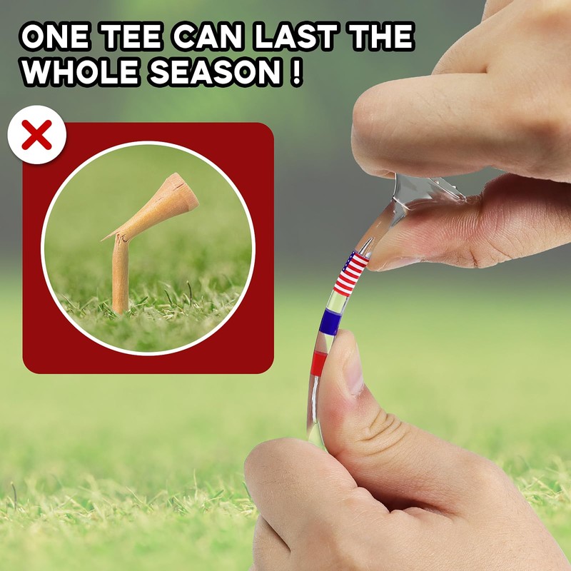 HUAEN Golf Tees Big Cup (USA Flag Series)