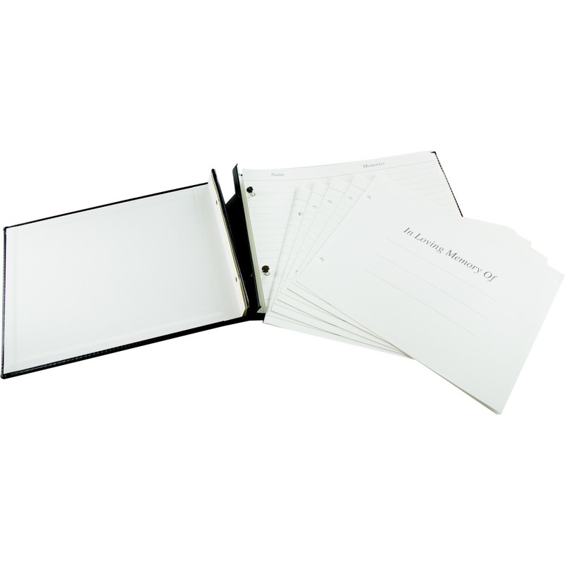 Book of Condolence - Loose Leaf Inner Page Format -
