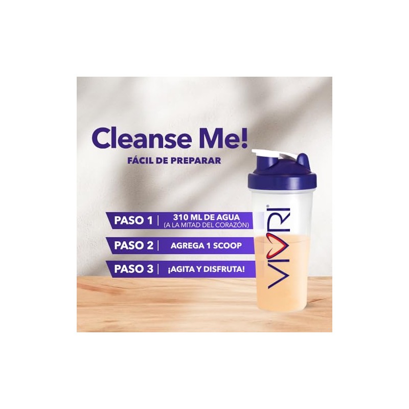 VIVRI Cleanse Me! Bebida Digestiva en Polvo Sabor Mango con