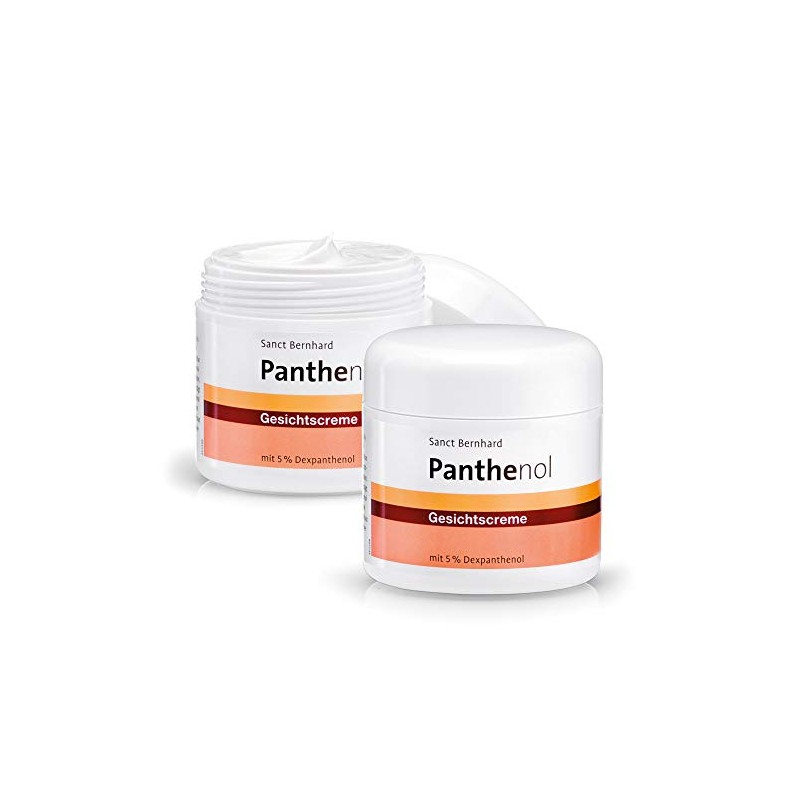 Sanct Bernhard Panthenol Face Cream with 5% Dexpanthenol, Fragrance-Free, No