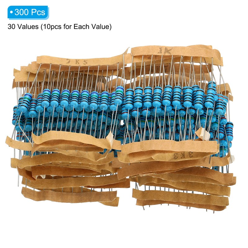 PATIKIL 300 Pieces Metal Foil Resistance Assortment Kit 1K Ohm