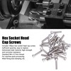 100Pcs Hex Socket Head Cap Screws Galvanized Steel Screw Kit