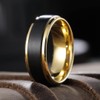 King Will Mens 8mm Black Tungsten Carbide Ring Matte Brushed