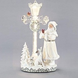 Christmas by Roman Inc., Amusements Collection, 15.5" H Musical Santa LED,Lantern, Snow Globe, Holiday Home Décor, Santa, Cardinal, Nutcracker, Snowman, Reindeer (8.5x7.25x15.375)
