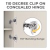 DAWOT 10PCS Damping Hinge 6 Holes with Screw Open Max