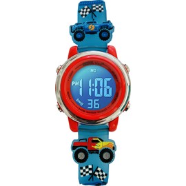 Monster Truck 3D Digital Light Up Watch for Boys, Kids, Children, Kids - Waterproof - School Watch