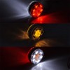 4pcs 3" Round 24-LED Double Face Red-Amber Turn Brake Stop