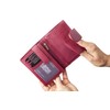 Wallet with outside lock LEAS, Genuine Leather, red - ''LEAS
