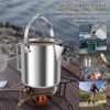 Camping Tea Kettle, 1.2L Stainless Steel Outdoor Hiking Percolator Coffee