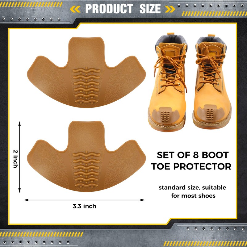 Geyoga 8 Pcs Boot Toe Protectors Work Boot Guards Shoe