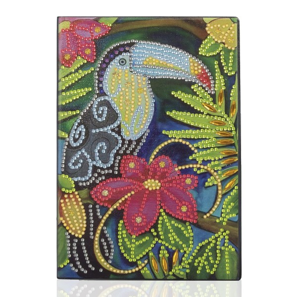 DIY 5D Diamond Art Painting Notebook Kits Bird Toucan Leather