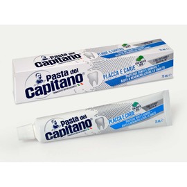 Pasta del Capitano : "Plaque and Caries" with Organic Mint Toothpaste 75ml * 2.5 fl.oz Tube, pack of 3