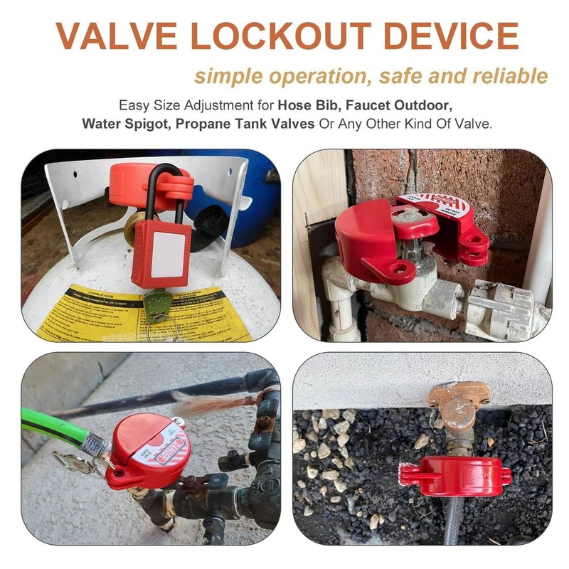 Outdoor Faucet Lock with Padlock - Water Spigot Lock, Hose
