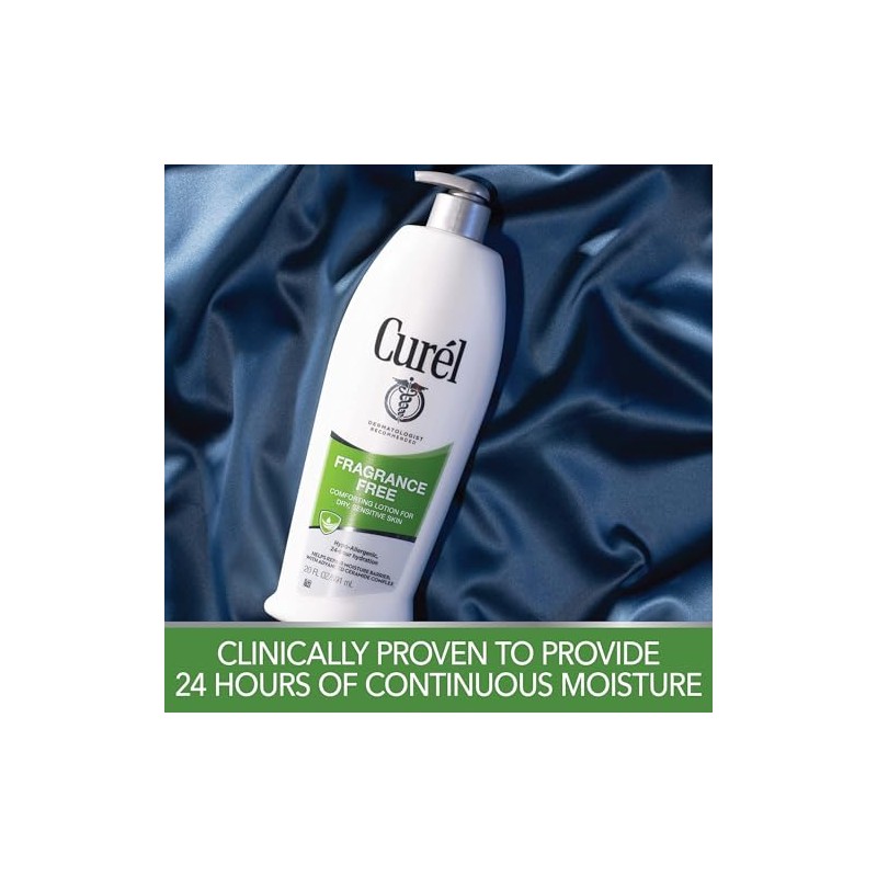 Curel Continuous Comfort 24-Hour Daily Moisturizing Lotion for Dry Skin,