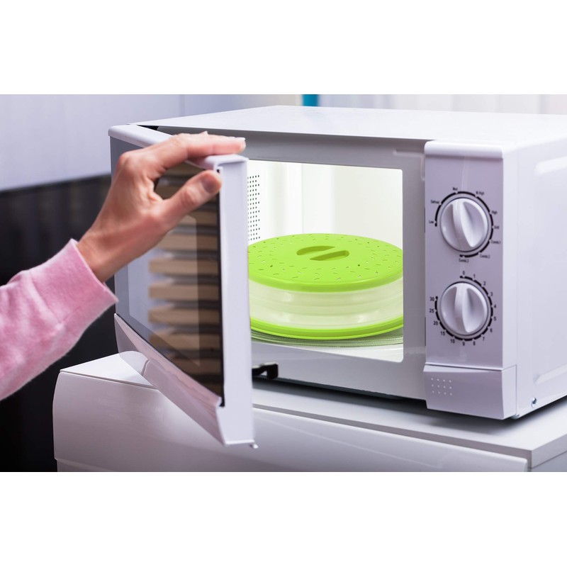 LAMINET Expandable Microwave Bowl and Dish Cover (GREEN)