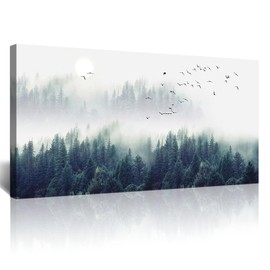 Lapremoly Wall Decorations For Living Room Large Canvas Framed Wall Art For Bedroom Modern Office Mountain Forest Trees Landscape Canvas Art Wall Paintings Ready To Hang Home Decor 20" x 40"inch