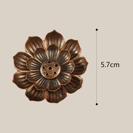 HSYTEK Pack of 2 Incense Stick Holder, Lotus Shaped Incense Stick Holder, 6-Hole Incense Stick Holder, Incense Holder for Office, Rest, Yoga Decoration