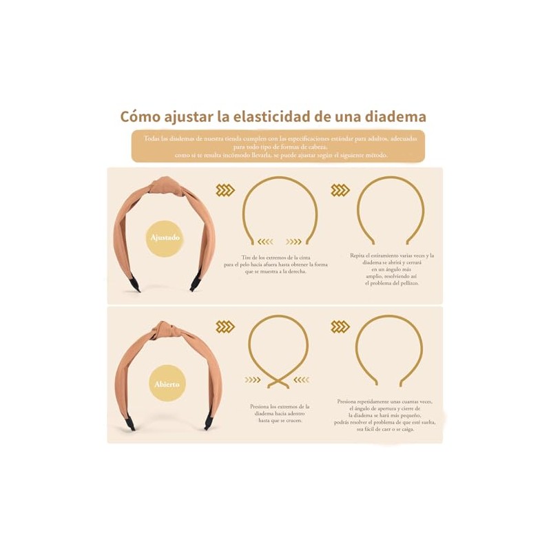 Triko Set de 6 Diademas para Mujer con Nudo de