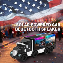 WSTER WS-650 Cargo Semi Truck Bluetooth Speaker with Solar (Black)
