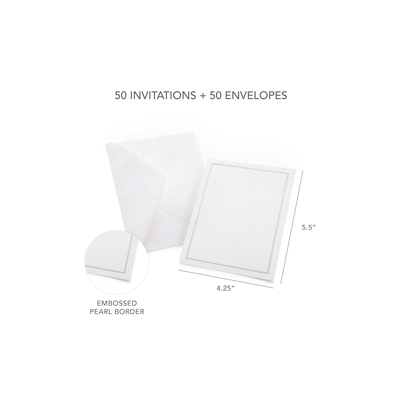 Gartner Studios Silver Foil Border All Purpose Cards with Envelopes,