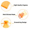 jijAcraft Orange Organza Gift Pouches: 10x15cm Organza Bags, 50Pcs