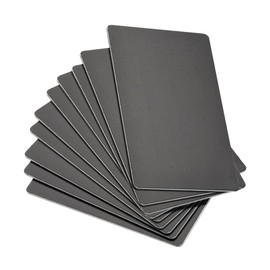 sourcing map Blank Metal Card 100x60x1mm Anodized Aluminum Plate for DIY Laser Printing Engraving Black 10 Pcs